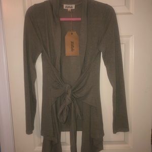 NWT - Listicle Wrap Tie Waist Cardigan